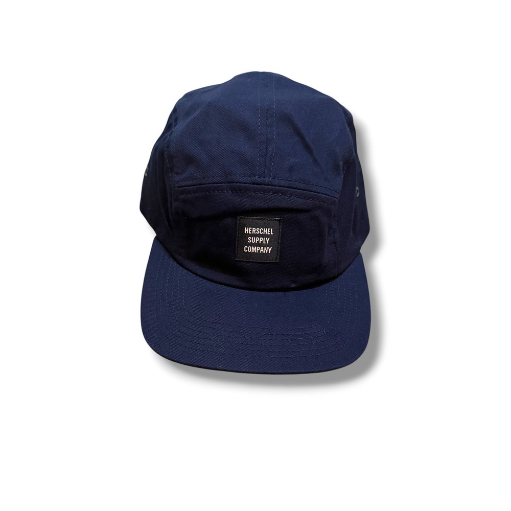 Herschel Supply Co 5-Panel Camper Hat Mens OSFM Navy Blue Adjustable Cap NWOT